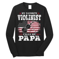 Violinist Call Me Papa Father's Day Long Sleeve Shirt