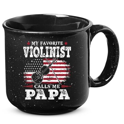 Violinist Call Me Papa Father's Day 15oz Campfire Ceramic Mug