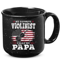 Violinist Call Me Papa Father's Day 15oz Campfire Ceramic Mug