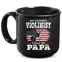 Violinist Call Me Papa Father's Day 15oz Campfire Ceramic Mug