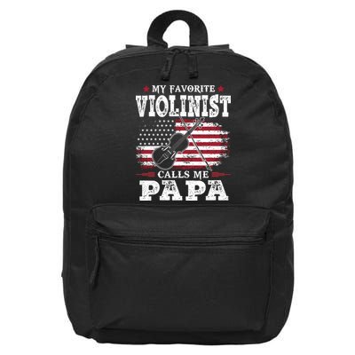 Violinist Call Me Papa Father's Day 16 in Basic Backpack