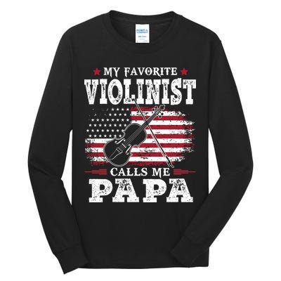Violinist Call Me Papa Father's Day Tall Long Sleeve T-Shirt