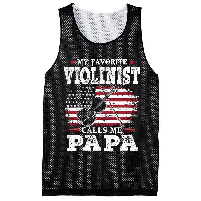 Violinist Call Me Papa Father's Day Mesh Reversible Basketball Jersey Tank
