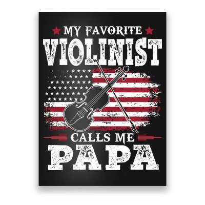Violinist Call Me Papa Father's Day Poster