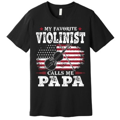 Violinist Call Me Papa Father's Day Premium T-Shirt