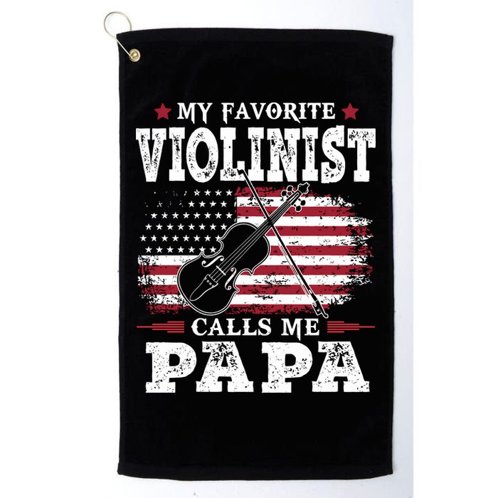 Violinist Call Me Papa Father's Day Golf Towel