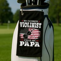 Violinist Call Me Papa Father's Day Golf Towel