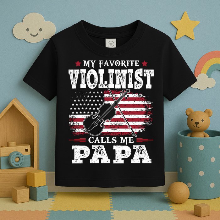 Violinist Call Me Papa Father's Day Toddler T-Shirt