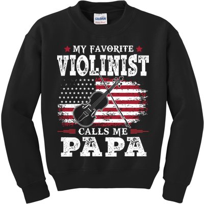 Violinist Call Me Papa Father's Day Kids Sweatshirt