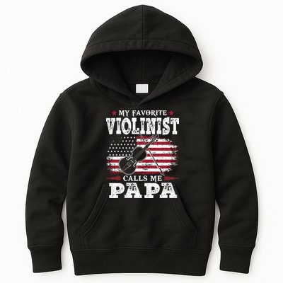Violinist Call Me Papa Father's Day Kids Hoodie