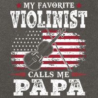 Violinist Call Me Papa Father's Day Cotton Canvas Backpack