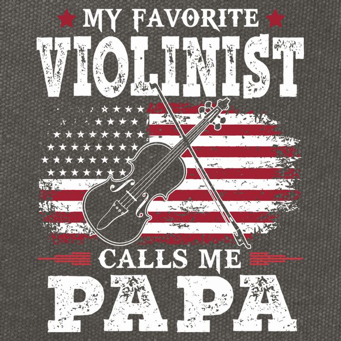 Violinist Call Me Papa Father's Day Cotton Canvas Backpack