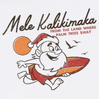 Vintage Cute Mele Kalikimaka Christmas Santa Surfing Costume Toddler T-Shirt