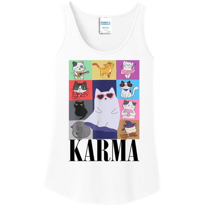 Vintage Cat Music Karma Ladies Essential Tank