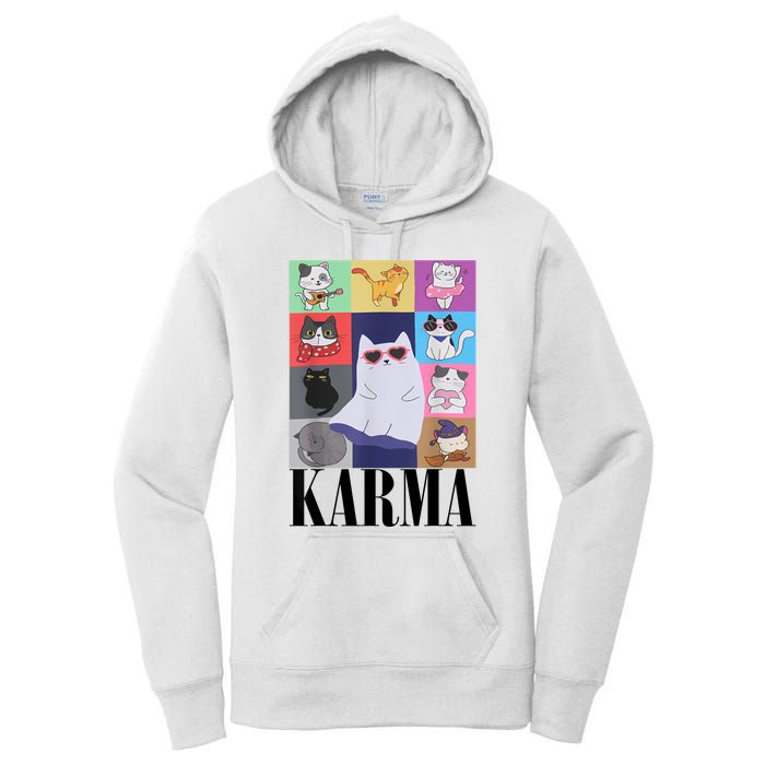 Vintage Cat Music Karma Women's Pullover Hoodie