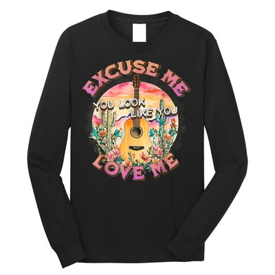 Vintage Country Music Excuse Me You Look Like You Love Me Long Sleeve Shirt