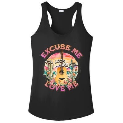 Vintage Country Music Excuse Me You Look Like You Love Me Ladies PosiCharge Competitor Racerback Tank