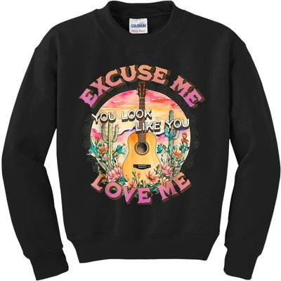 Vintage Country Music Excuse Me You Look Like You Love Me Kids Sweatshirt