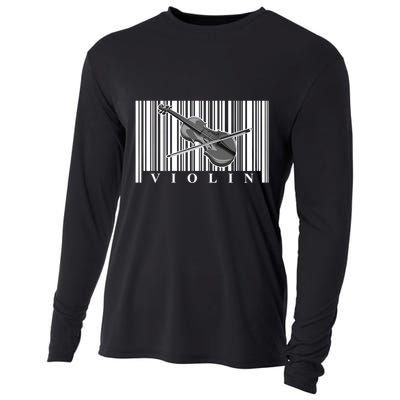 Violin Classic Musician Cool Gift Fiddle Player Orchestra Violinist Meaningful G Cooling Performance Long Sleeve Crew