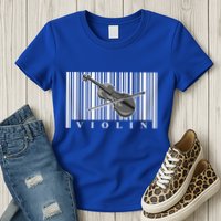 Violin Classic Musician Cool Gift Fiddle Player Orchestra Violinist Meaningful G Womens T-Shirt