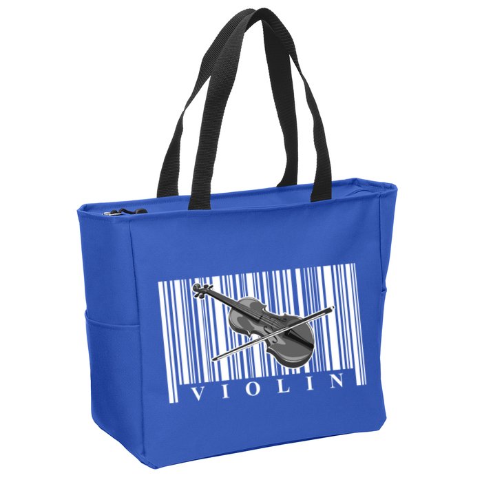 Violin Classic Musician Cool Gift Fiddle Player Orchestra Violinist Meaningful G Zip Tote Bag