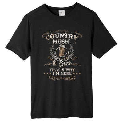 Vintage Country Music And Beer Thats Why Im Here Legends Tall Fusion ChromaSoft Performance T-Shirt