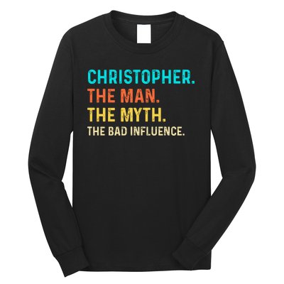 Vintage Christopher Man Myth The Bad Influence First Name Long Sleeve Shirt