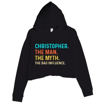 Vintage Christopher Man Myth The Bad Influence First Name Crop Fleece Hoodie