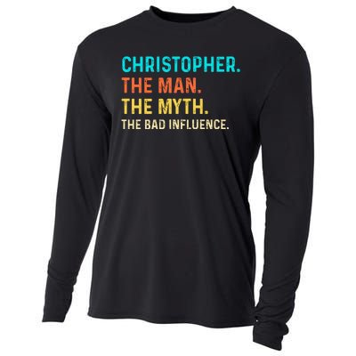 Vintage Christopher Man Myth The Bad Influence First Name Cooling Performance Long Sleeve Crew