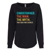 Vintage Christopher Man Myth The Bad Influence First Name Womens California Wash Sweatshirt