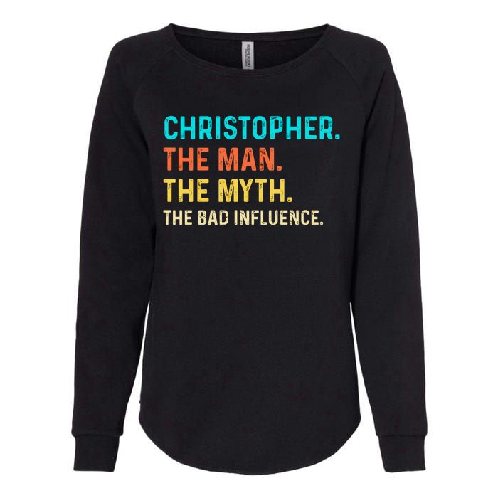 Vintage Christopher Man Myth The Bad Influence First Name Womens California Wash Sweatshirt