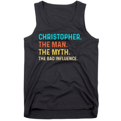 Vintage Christopher Man Myth The Bad Influence First Name Tank Top