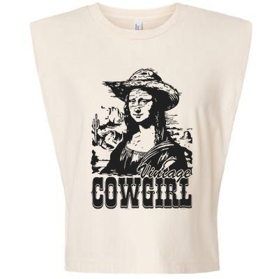 Vintage Cowgirl Mona Lisa Retro Garment-Dyed Women's Muscle Tee