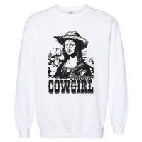 Vintage Cowgirl Mona Lisa Retro Garment-Dyed Sweatshirt