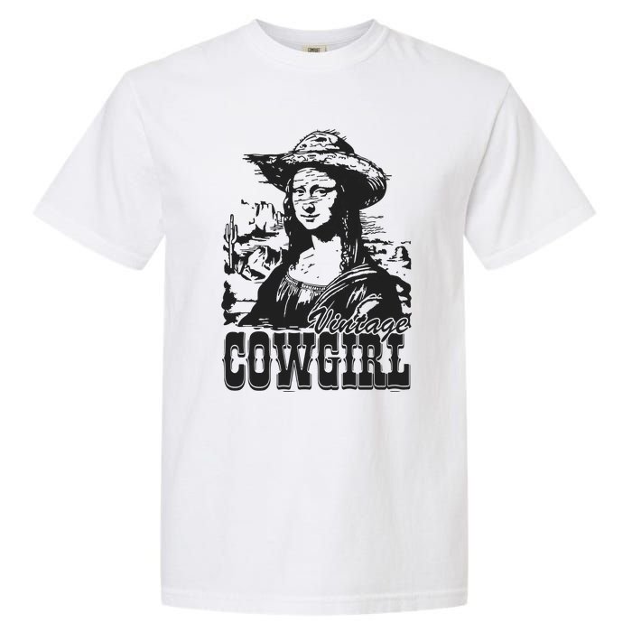 Vintage Cowgirl Mona Lisa Retro Garment-Dyed Heavyweight T-Shirt