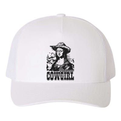 Vintage Cowgirl Mona Lisa Retro Yupoong Adult 5-Panel Trucker Hat