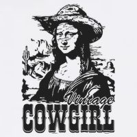 Vintage Cowgirl Mona Lisa Retro Cooling Performance Crew T-Shirt