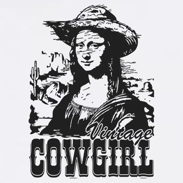 Vintage Cowgirl Mona Lisa Retro Cooling Performance Crew T-Shirt