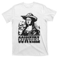 Vintage Cowgirl Mona Lisa Retro T-Shirt