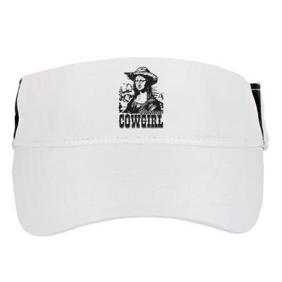 Vintage Cowgirl Mona Lisa Retro Adult Drive Performance Visor