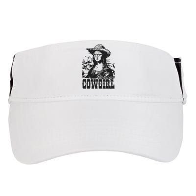 Vintage Cowgirl Mona Lisa Retro Adult Drive Performance Visor