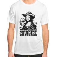 Vintage Cowgirl Mona Lisa Retro Adult ChromaSoft Performance T-Shirt