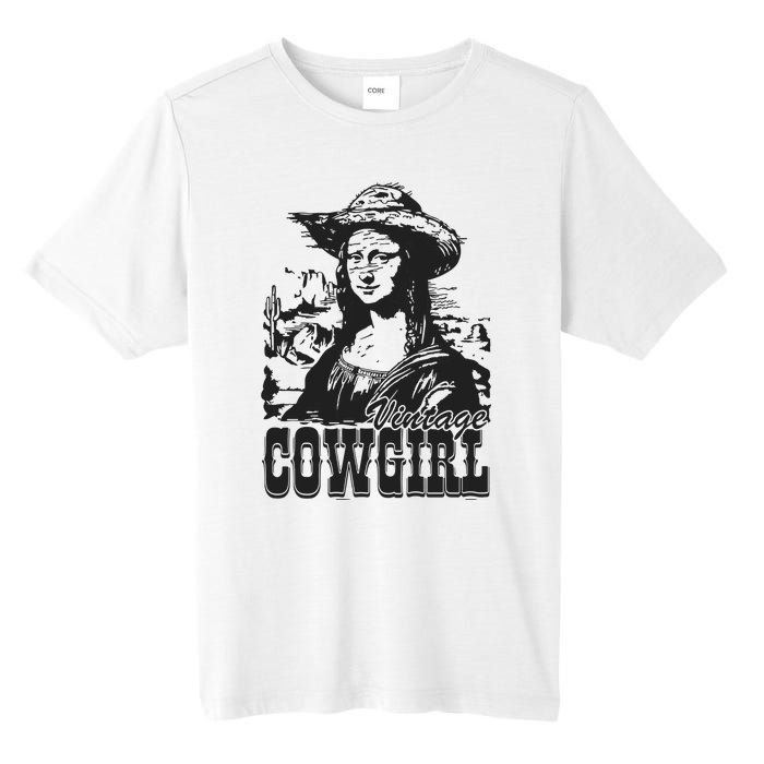 Vintage Cowgirl Mona Lisa Retro Tall Fusion ChromaSoft Performance T-Shirt