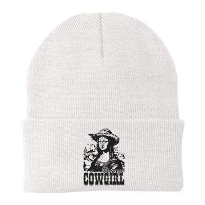 Vintage Cowgirl Mona Lisa Retro Knit Cap Winter Beanie