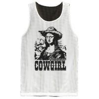 Vintage Cowgirl Mona Lisa Retro Mesh Reversible Basketball Jersey Tank