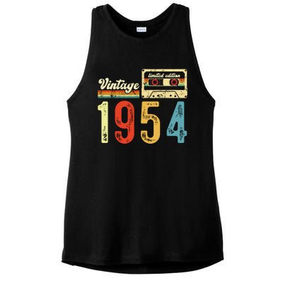 Vintage Cassette Made In 1954 Birthday Ladies PosiCharge Tri-Blend Wicking Tank