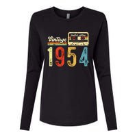 Vintage Cassette Made In 1954 Birthday Womens Cotton Relaxed Long Sleeve T-Shirt