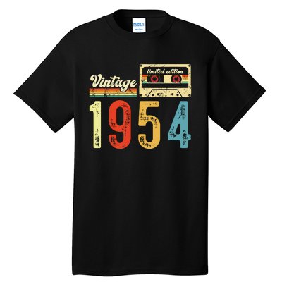 Vintage Cassette Made In 1954 Birthday Tall T-Shirt