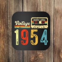 Vintage Cassette Made In 1954 Birthday Coaster