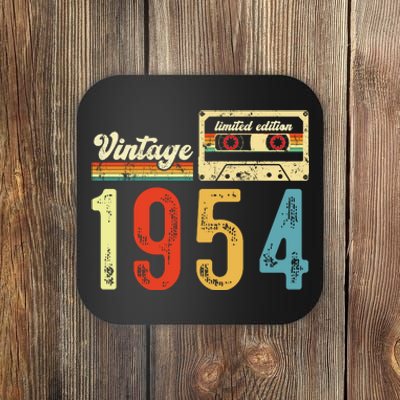 Vintage Cassette Made In 1954 Birthday Coaster